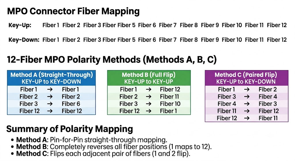 MPO Polarity: Methods A, B, and C Without the Confusion
